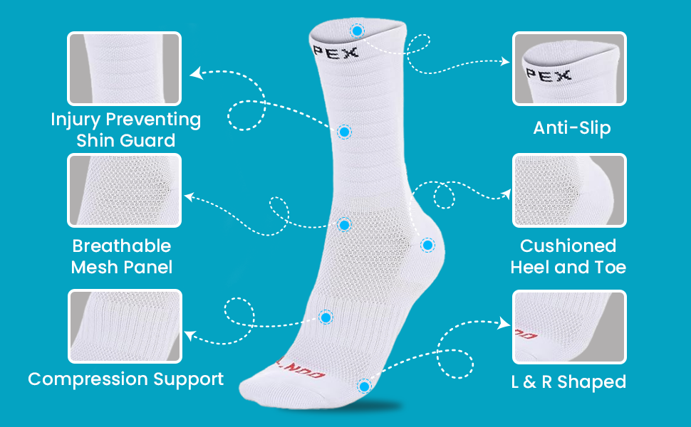 APEX Dryfit Compression Socks (2 pairs)